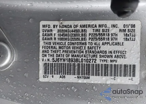 2008 Honda Element Sc from USA, damaged, VIN 5J6YH18938L010272